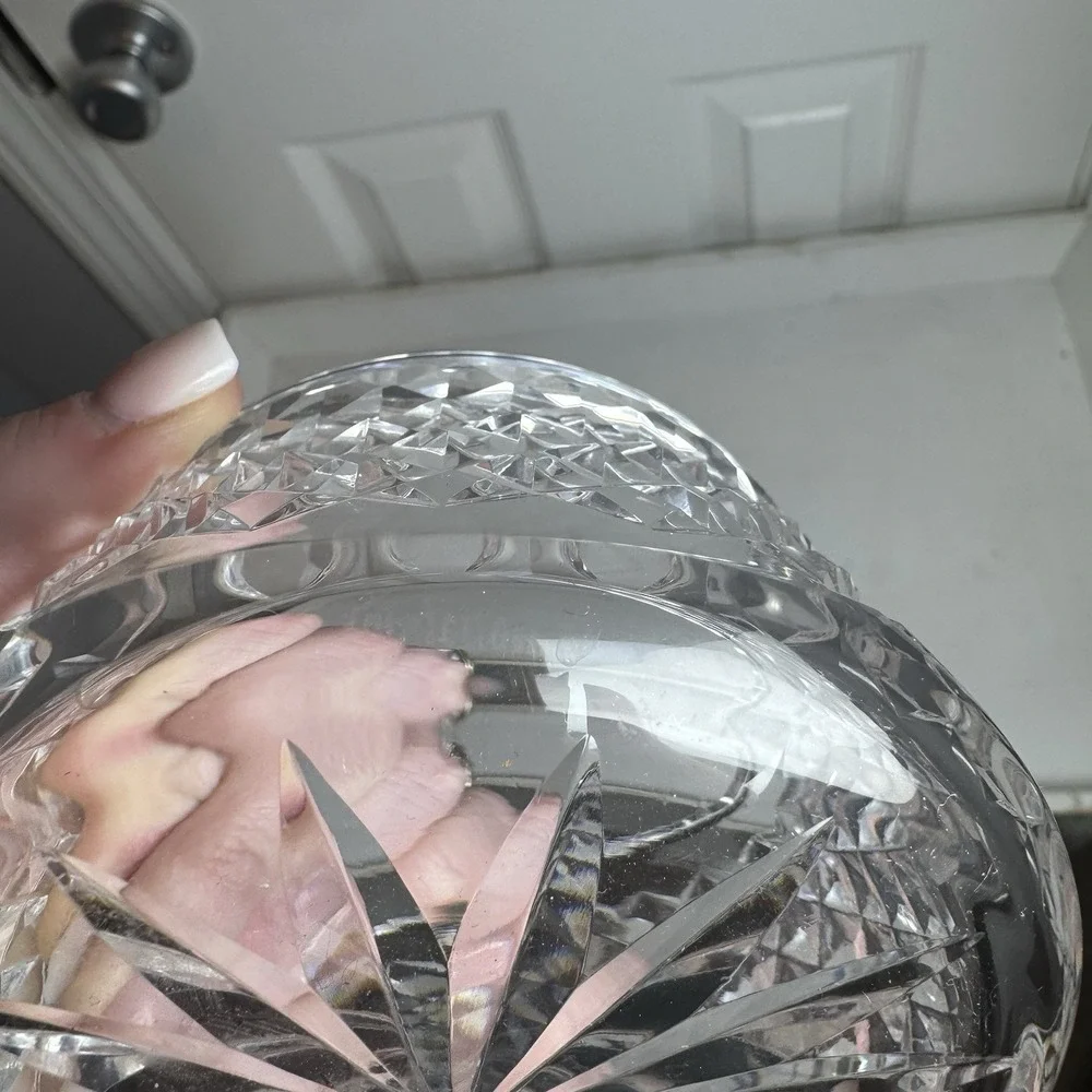 Waterford Ireland Crystal Alana Open Sugar‎ Bowl 4 Inches Wide Read VTG
